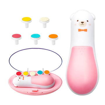 Qunlions Life Baby Nail Trimmer Electric,Baby Clippers, 6 In 1 File,Nail File Grooming Kit Manicure Set For Toddler Or Adults (P