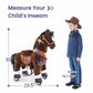 PonyCycle Horse Ride on Toy for Toddlers Boy Toys Classic Model U (with Brake/ 30 Height/Size 3 for Age 3-5) Giddy up Riding Hor