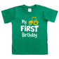 First Birthday Boy Outfit My 1St Tractor Shirt Construction One Year Old Gifts (Green, 12 Months)
