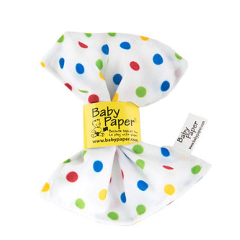 Original Baby Paper - Crinkle Teether and Sensory Toy for Babies and Infants | Polka Dots | Non-Toxic, Washable | Great for Baby