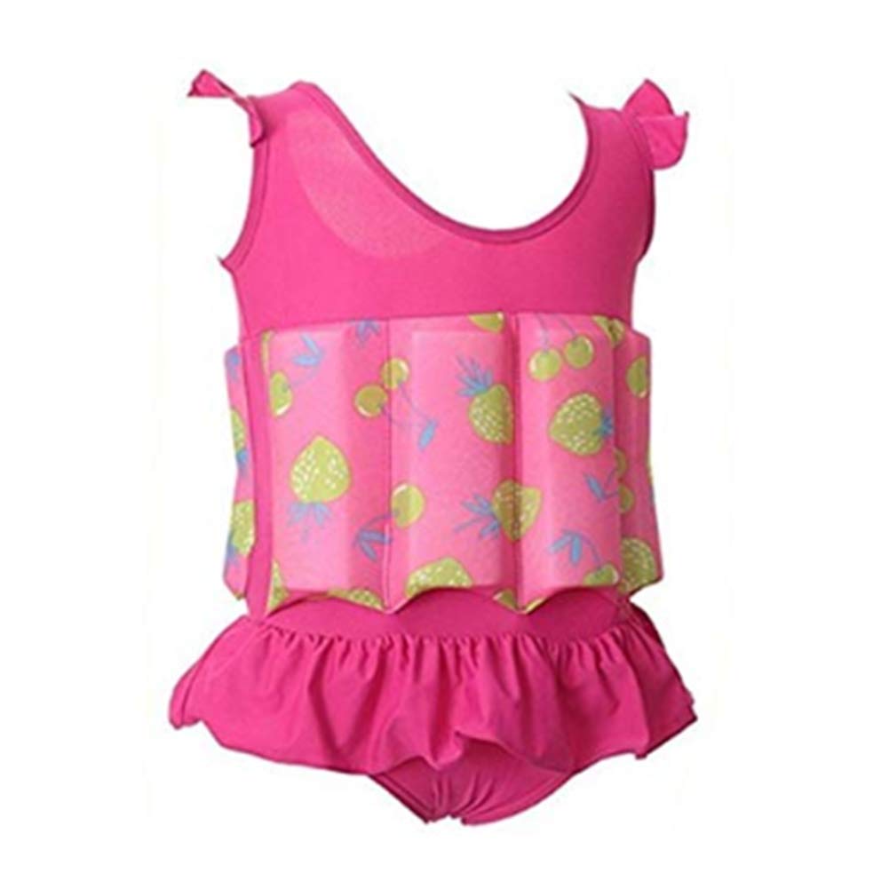 Digirlsor Baby Toddler Girls Stars And Stripes Ruffles Swimwear With Bow-Knot Kids One Piece Swimsuit Beach Rash Guard,1-8Y (Tag