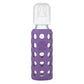 Lifefactory 9Oz Glass Baby Bottle 2Pk Bundle With 2 Stage 3 Nipples (Grape/Raspberry)