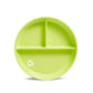 Munchkin Stay Put Suction Plate with Divider, BPA Free, Green, Pack of 1