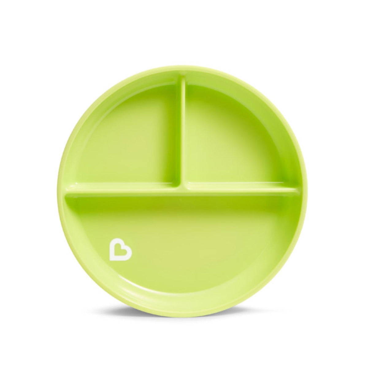 Munchkin Stay Put Suction Plate with Divider, BPA Free, Green, Pack of 1
