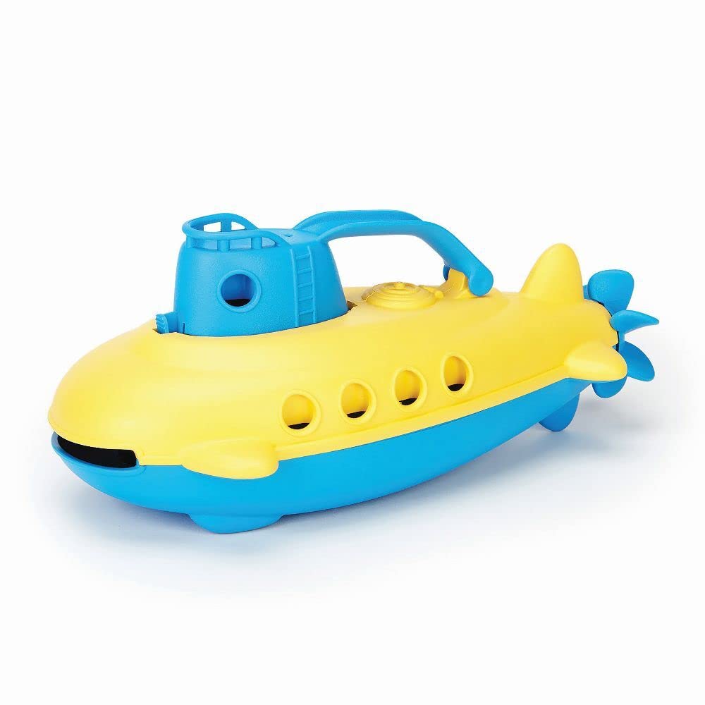 Green Toys Submarine - BPA, Phthalate Free Blue Watercraft with Spinning Rear Propeller Made from Recycled Materials. Safe Toys