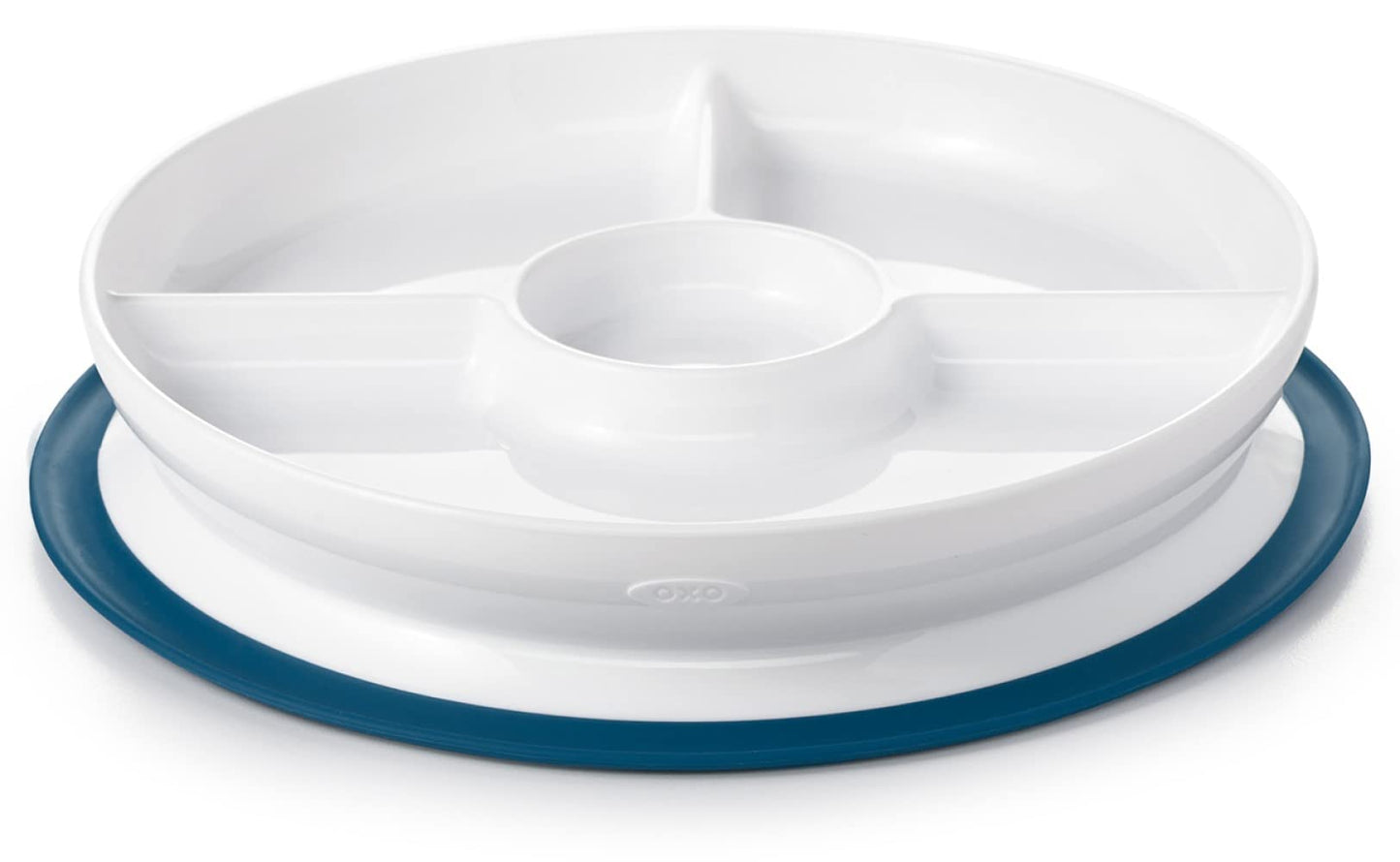 OXO Tot Stick & Stay Suction Divided Plate - Navy