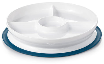 OXO Tot Stick & Stay Suction Divided Plate - Navy