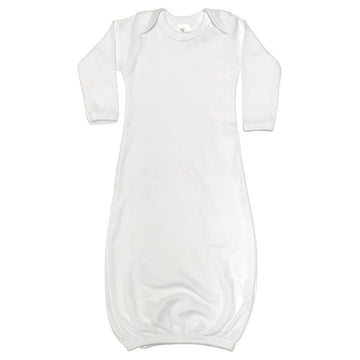 Laughing Giraffe Baby Infant Blank Long Sleeve Sleeper Gown (White, 0-3 Months)