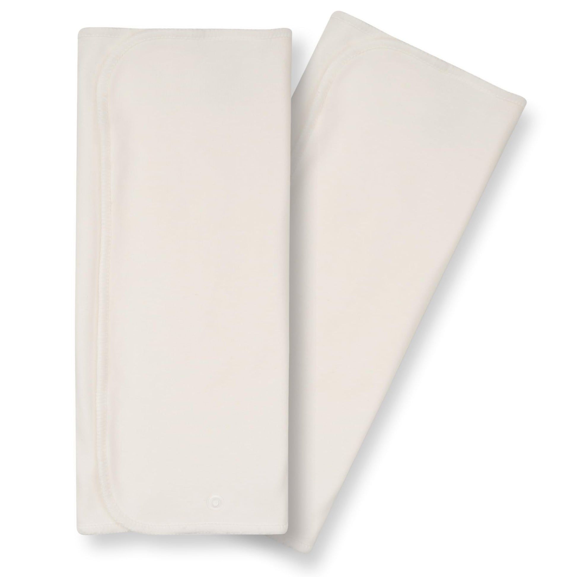 Noras Nursery 3 Layer Cotton Prefolds 2 Pack with Snaps | Super Soft, Reusable, and Absorbent Cloth Diaper Liners | Gentle Cott