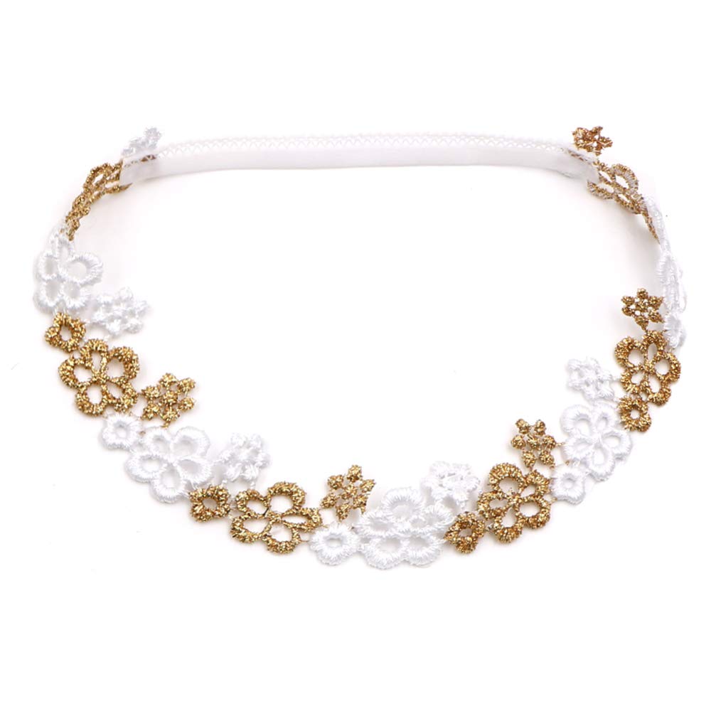 Zapire Lace Headbands For Baby Girl Beautiful Kid Hair Accessories - Soft Elastic Flower Bows Hair Bands