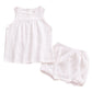 Looly Baby Outfits Unisex Girls Boys Cotton Linen Blend Tank Tops And Bloomers 110,White