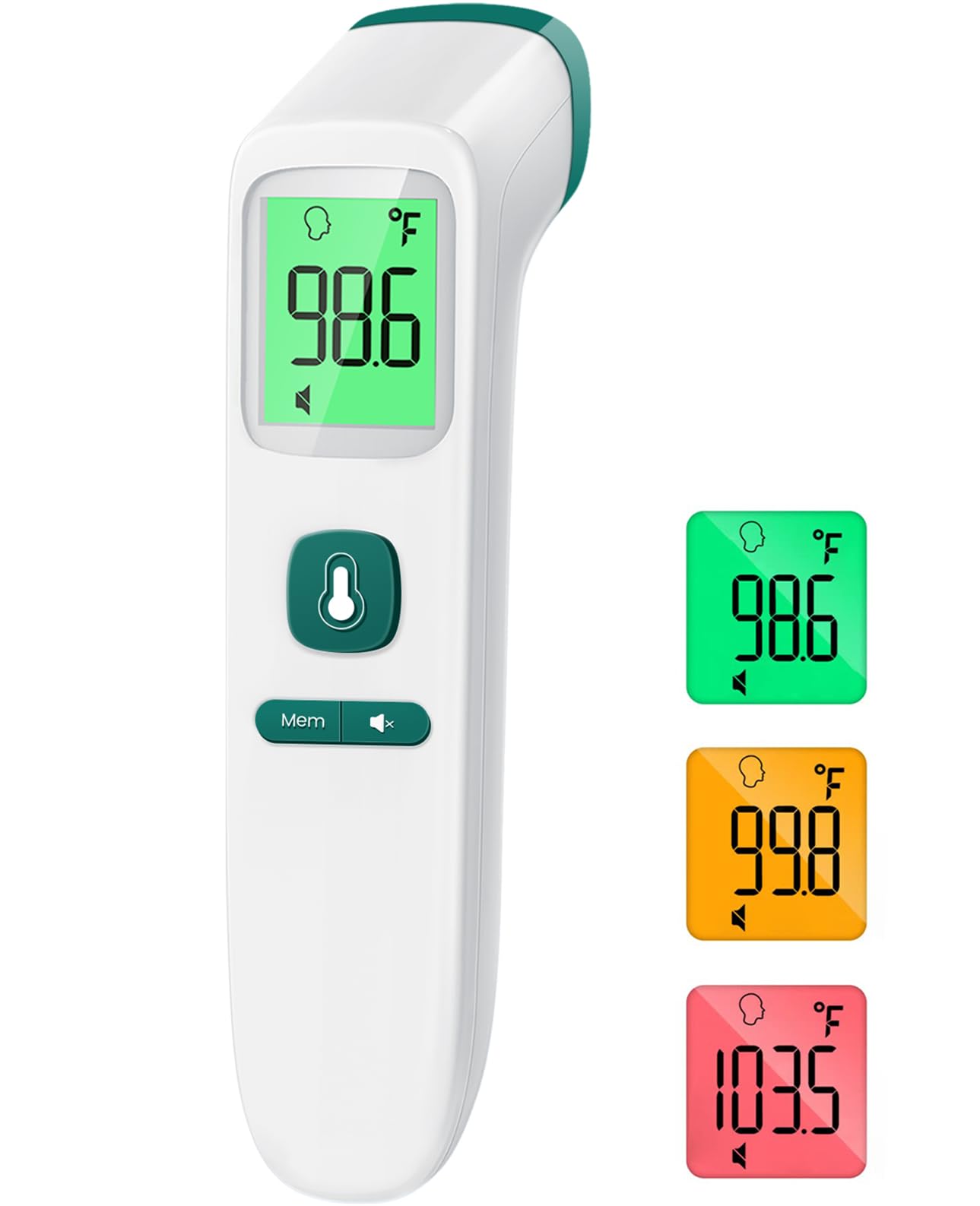 Viproud Forehead Thermometer For Adults And Kids, Fast Accurate Thermometer With Fever Alarm, 1S Reading & Silent Mode, Easy To