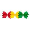 Wee Ones Girls' Large Bow 3 Pc Set Solid Grosgrain Variety Pack On A Weestay No-Slip Hair Clip - Red, Yellow And Green