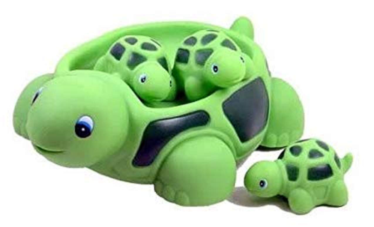Playmaker Toys Rubber ?? Turtle Family ?? Bathtub Toy Pals Also A Great Pet ?? Dog Chew Toy