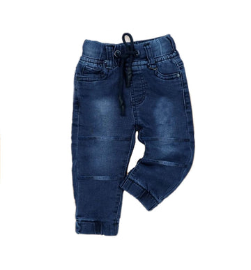 Bold N Elegant KidS Stylish Cotton Denim Jeans Jogger Pant For Infant Toddler Baby Boy N Girl (34 Years, Dark Blue)