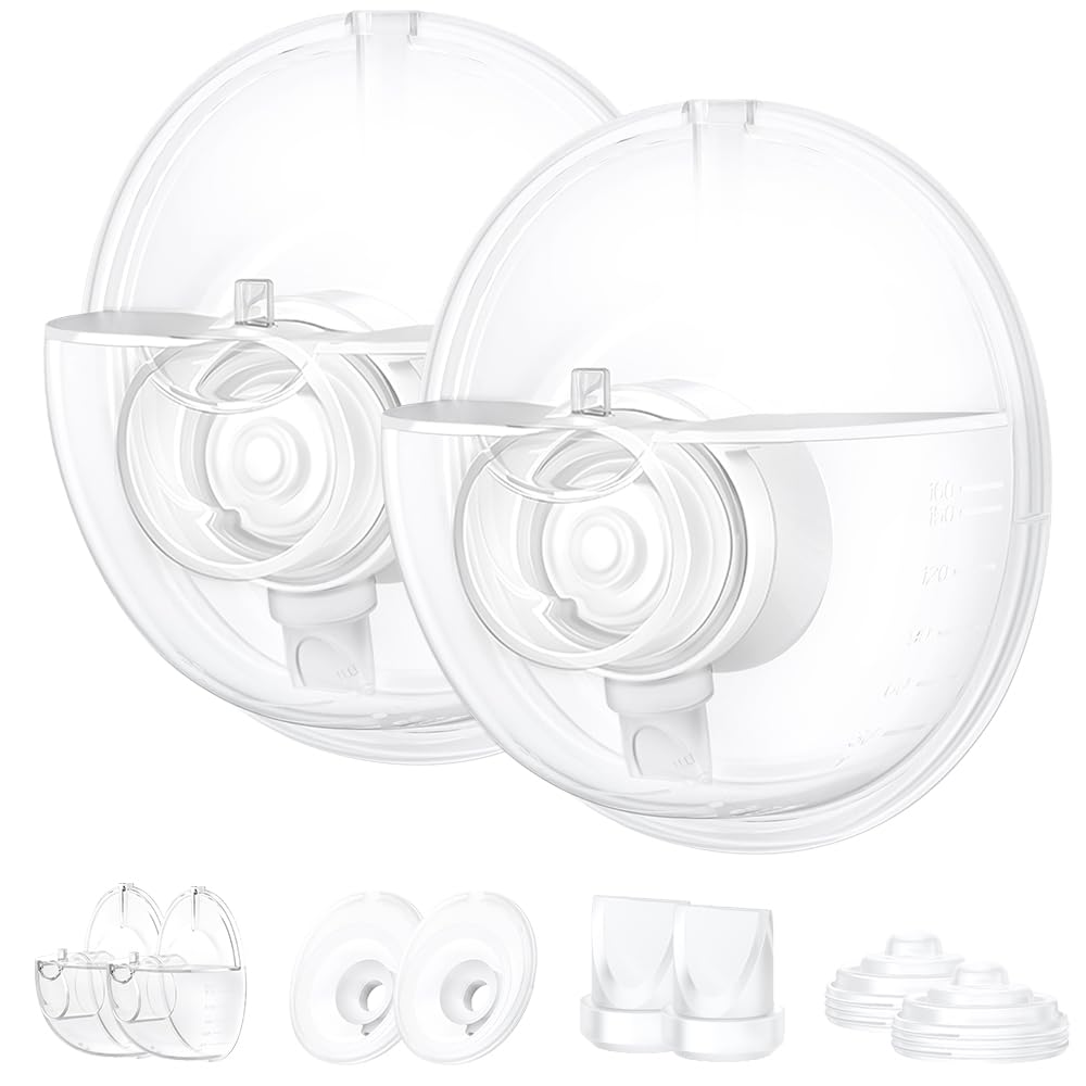 2 Full Set Collector Cup Compatible with Momcozy M5,Only for M5 Breast Pump Replacement Accessories with 24mm Flange, Collector 