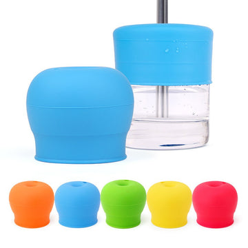 Tougs Silicone Sippy Straw Cup Lids For Toddlers Babies (Pack Of 5) - 5 Drinking Straws - Reusable, Spill-Proof - Stretches To C