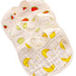 Babygo Muslin Cotton Baby Bibs | Pure Cotton 8Layer Gentle & Breathable Feeding Bibs With Cute Cartoon Prints | Soft, Durable &