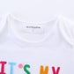 Mud Kingdom Baby Girls Birthday Clothes Set 1 Year Gifts Party T-Shirt And Tulle Skirt Outfit Rainbow 12 Months