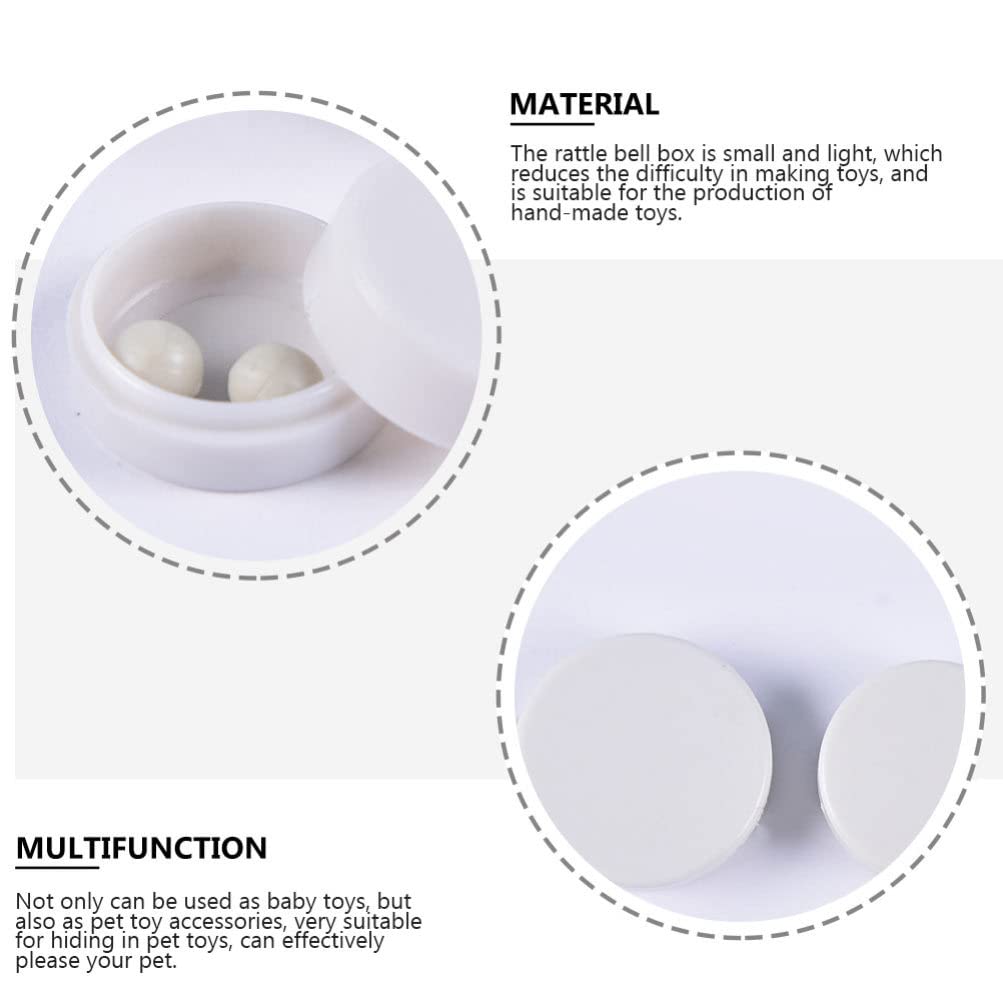 Kisangel 100Pcs Toy Rattle Box Repair 15MM Pet Baby Toy Noise Maker Insert Squeaker for Pet Toy Animal Puppet Doll Accessories W