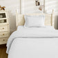 NookZuzu 3 Piece Toddler Sheet Set,White Basics Bed Sheet Set for Toddler,Microfiber 3-Piece Soft Breathable Crib Bedding Set fo