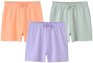 Suyeorli Baby Boys Girls 3 Pack Shorts Cotton Soild Color With Drawstring 3-24 Months (12-18 Months, D)