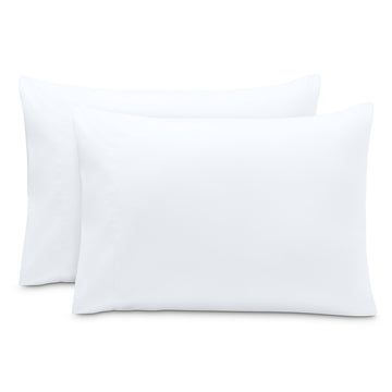 Bare Home Microfiber Pillow Cases - Toddler Size Set Of 2 Cooling Pillowcases Double Brushed White Pack Easy Care (Toddler Pillo