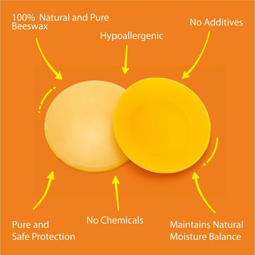 Boobybuds Natural Beeswax Nipple Shields - Nipple Protectors - Beeswax Nursing Cups-Beeswax Nipple Covers For Breastfeeding - Sa