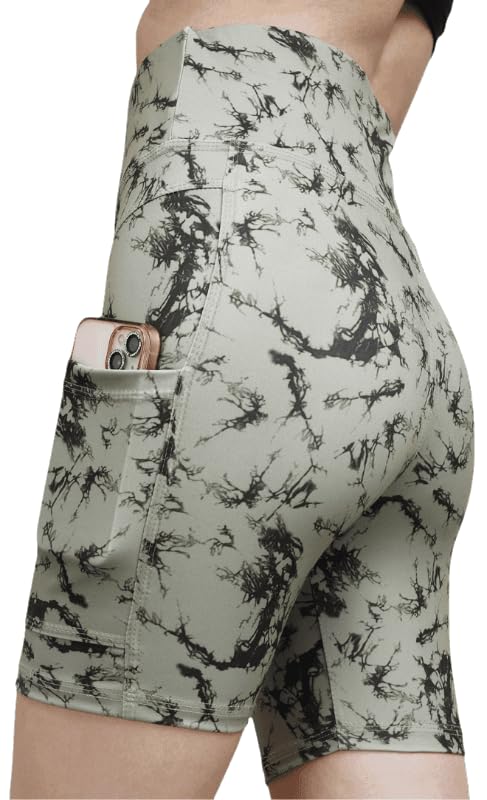 Poojaran Saree WomenS Printed Active Wear Gym Shorts | High Waist | SquatProof | 4Way Stretch | Yoga Shorts | Stylish Fitness