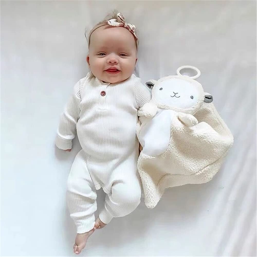 Eghunooy Baby Boy Girl Solid Color One Piece Romper Jumpsuit Outfits Clothes (0-3 Months) White