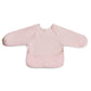 mushie Long Sleeve Baby Bib | Mess Free & Waterproof Fabric for Toddlers | Adjustable Fit for Ages 6-24 Months (Blush)