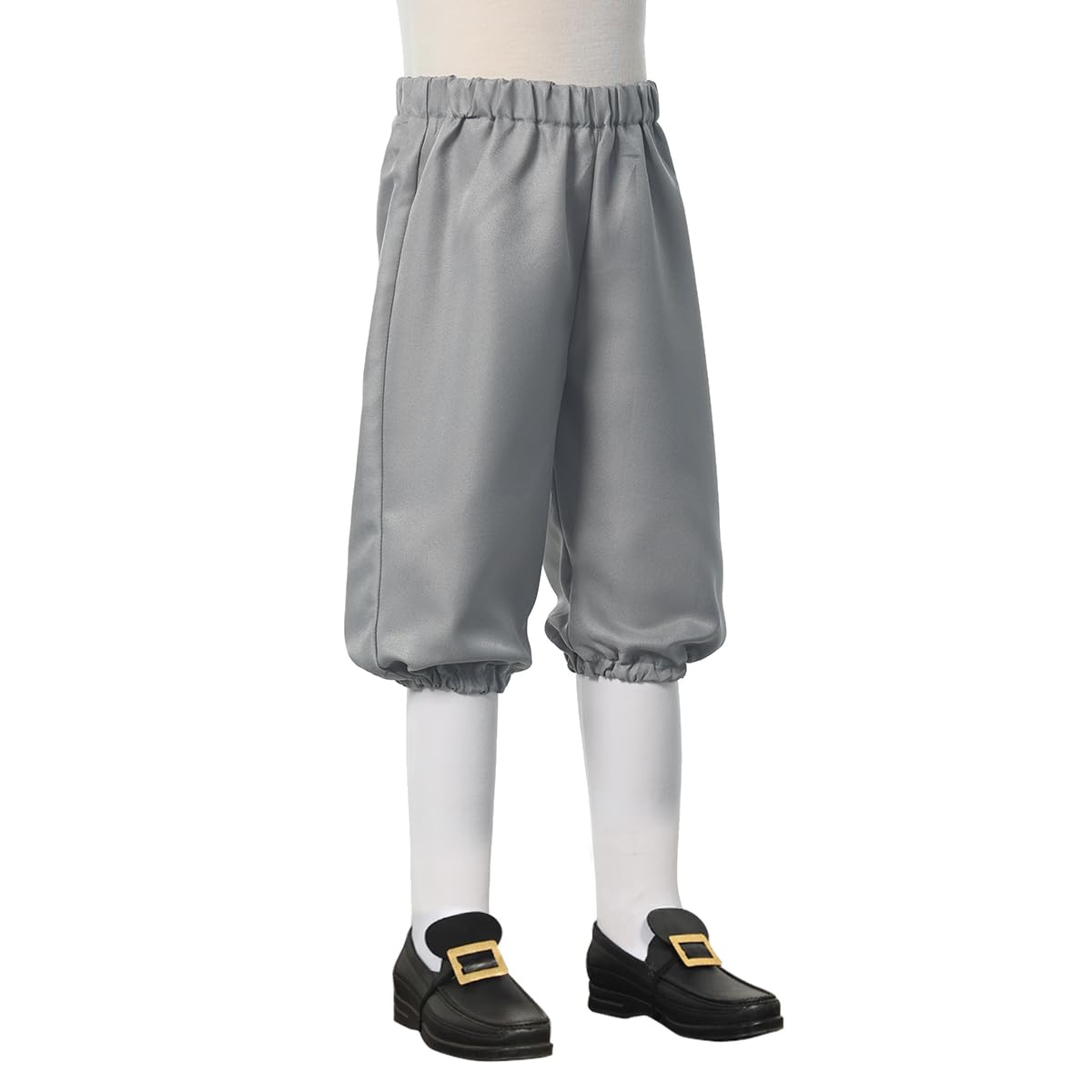 Andhom Boys Colonial Costume Set Knicker Pants Shoe Buckles White Socks Accessories For Colonial Style Boys Knicker Pants
