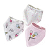 Jn&Lulu 3 Pack Newborn Baby Bibs Bandana Drool Bibs For Drooling Cotton Baby Gifts (Ice Cream)