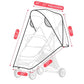 Fasoty Clear Stroller Rain Cover, Universal Waterproof Baby Stroller Travel Weather Shield From Wind Snow Dust, With Breathable