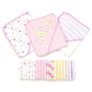 Spasilk Bath Hooded Towels & Washcloths Set For Babies, 23-Piece Gift Set, Pink