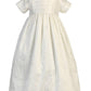 Silk Heirloom Gown With Two Hats (Boy And Girl) Christening Baptism Special Occasion Family Outfit With Two Matching Hats - L (1