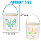 2 Pcs Easter Canvas Bunny Baskets For Kids, Personalized Unicorn Tote Bags For Easter Party Decoration, Toy Candy Gifts Storage,