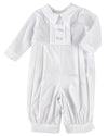 Michael 100% Cotton Christening Baptism Blessing Outfit For Boys - 18M White