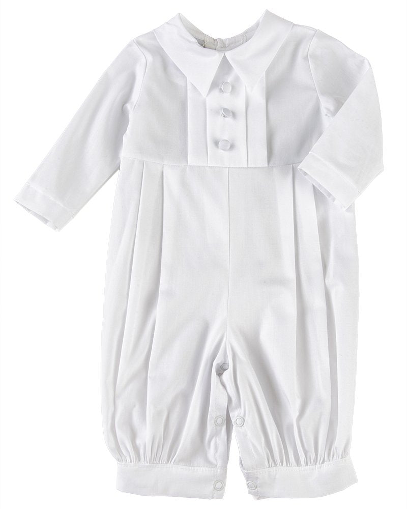 Michael 100% Cotton Christening Baptism Blessing Outfit For Boys - 18M White