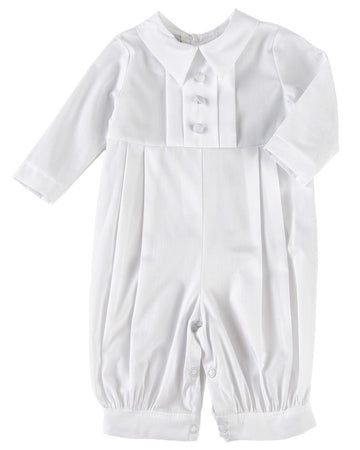 Michael 100% Cotton Christening Baptism Blessing Outfit For Boys - 18M White