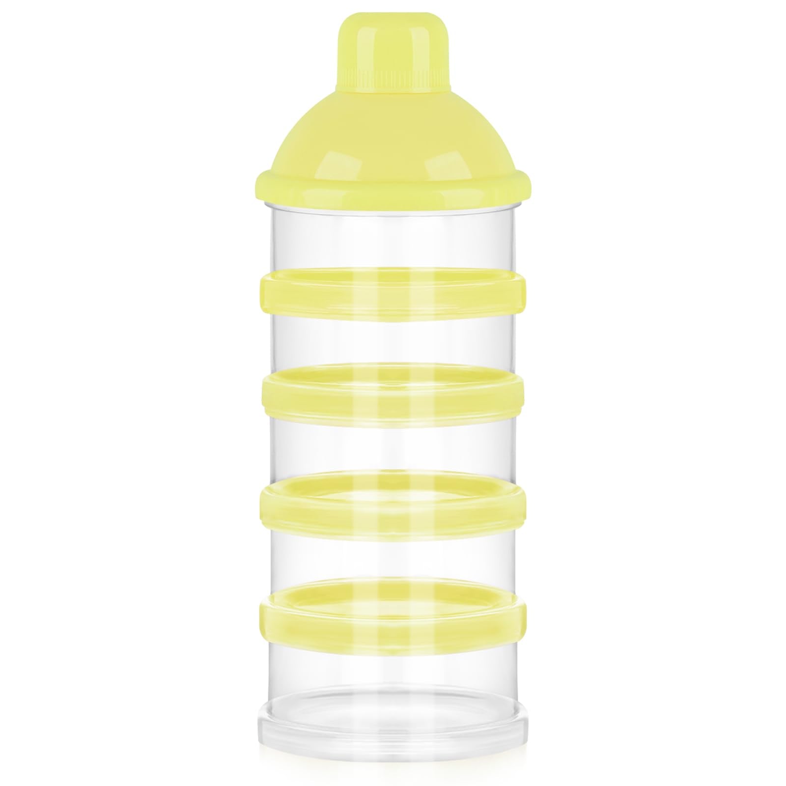 Accmor Formula Dispenser On The Go, 5 Compartments Stackable Formula Container For Travel, Baby Milk Powder Kids Snack Container