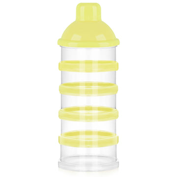 Accmor Formula Dispenser On The Go, 5 Compartments Stackable Formula Container For Travel, Baby Milk Powder Kids Snack Container