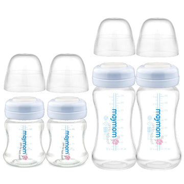 Maymom Wide-Mouth Milk Storage Collection Bottle With Dome Cap, Bottle Top, Sureseal Disk; Compatiable With Spectra S1 S2 Bottle