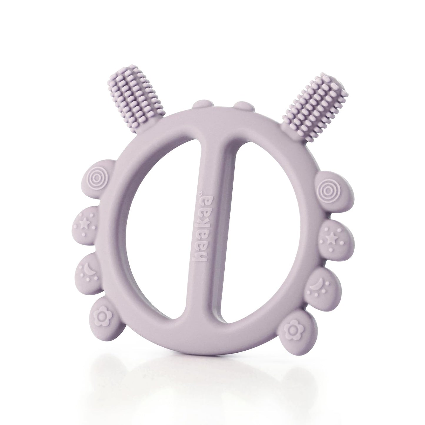 Haakaa Silicone Crab Baby Teether,Baby Toys,360Baby Toothbrush Head for Infant Self-Brushing Training,Food-Grade Silicone,Lavend