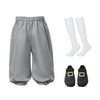 Andhom Boys Colonial Costume Set Knicker Pants Shoe Buckles White Socks Accessories For Colonial Style Boys Knicker Pants