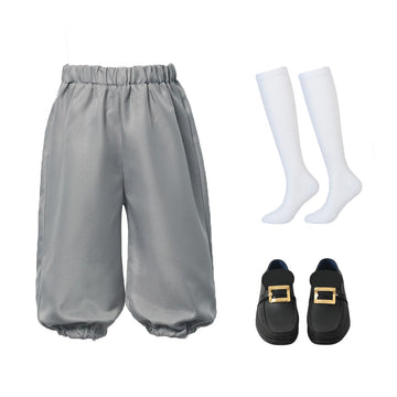 Andhom Boys Colonial Costume Set Knicker Pants Shoe Buckles White Socks Accessories For Colonial Style Boys Knicker Pants