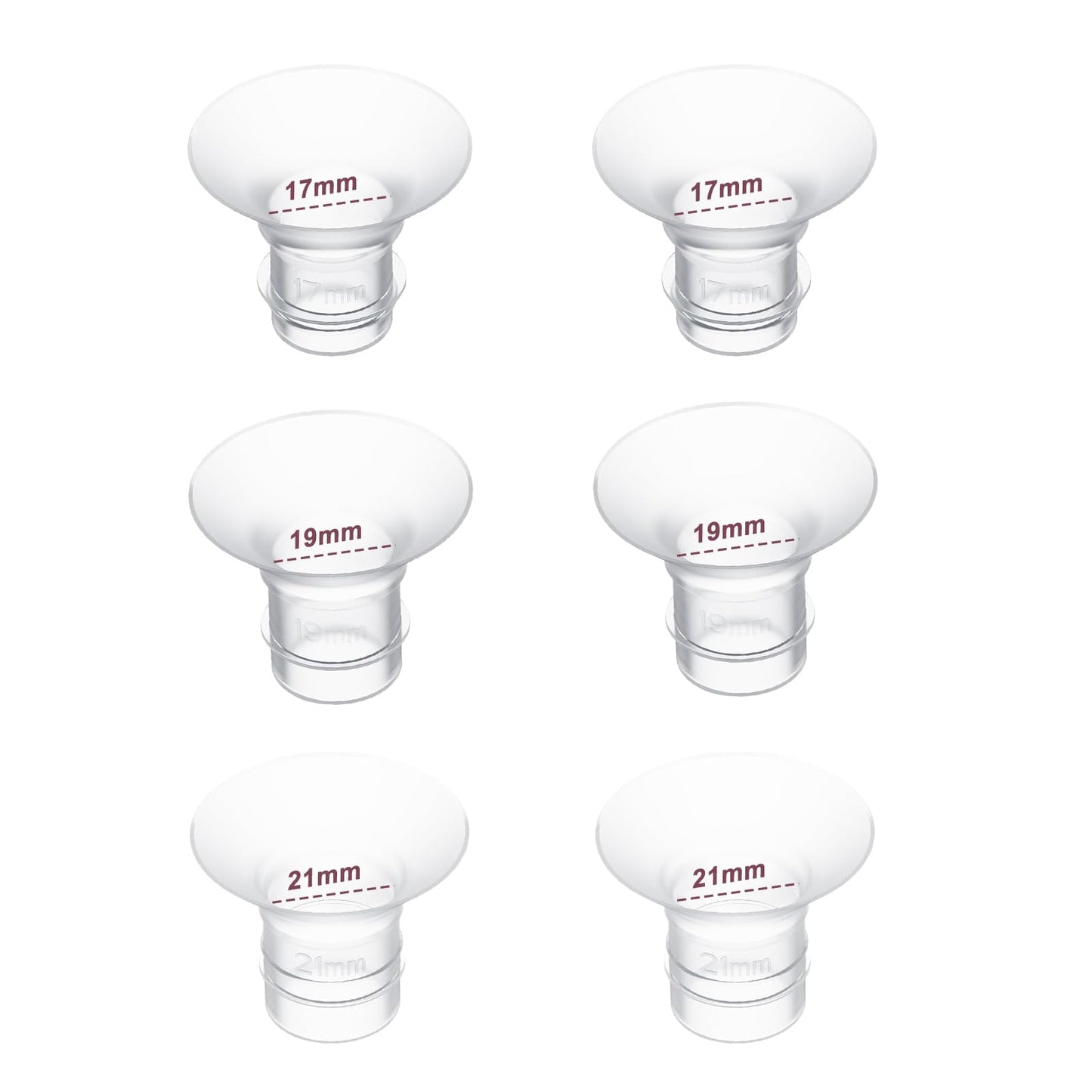 6Pc Flange Inserts 17/19/21Mm For Momcozy S9 Pro Hands Free Breast Pump,Compatible With S9/S10/S12 Wearable Breast Pump.Suitable