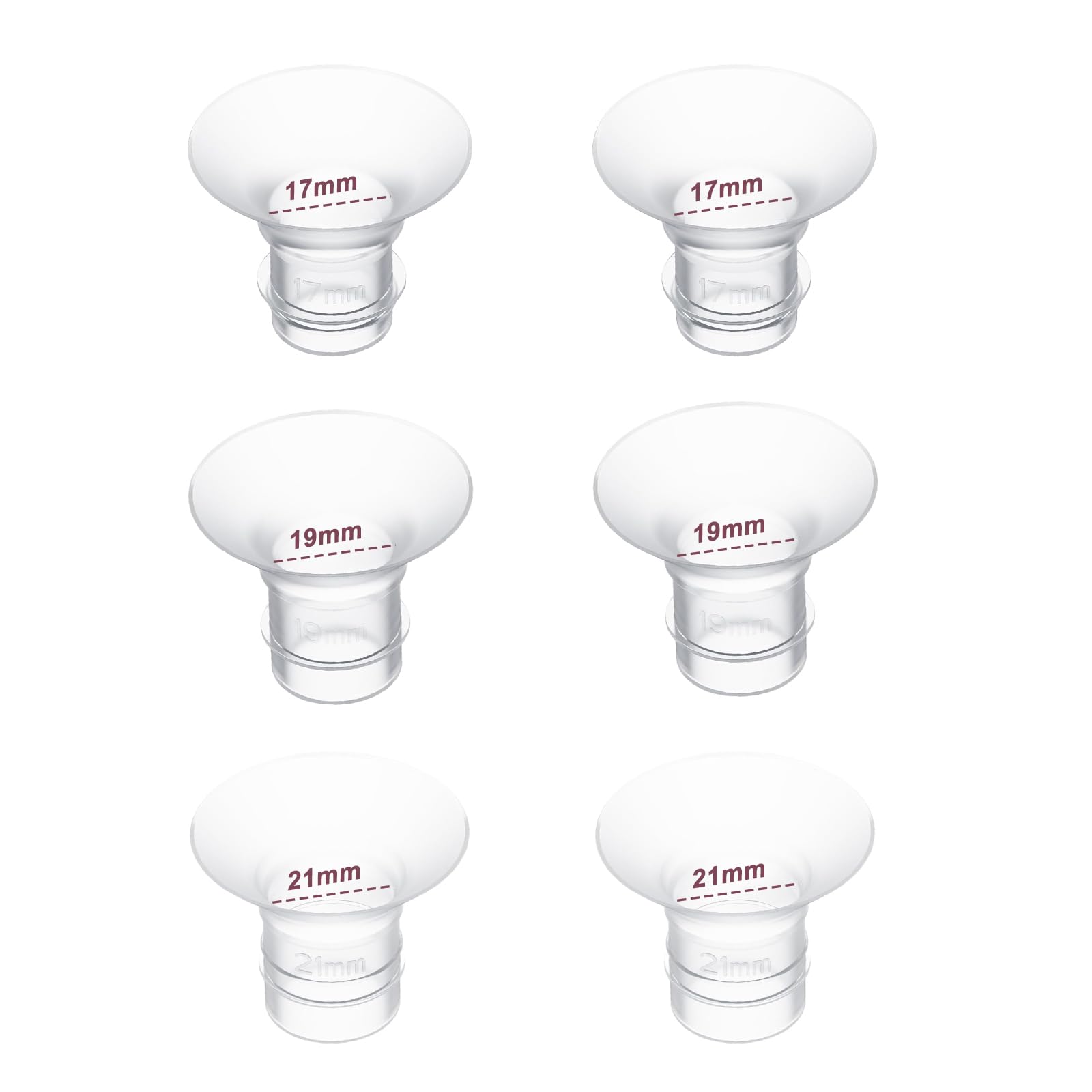 6Pc Flange Inserts 17/19/21Mm For Momcozy S9 Pro Hands Free Breast Pump,Compatible With S9/S10/S12 Wearable Breast Pump.Suitable