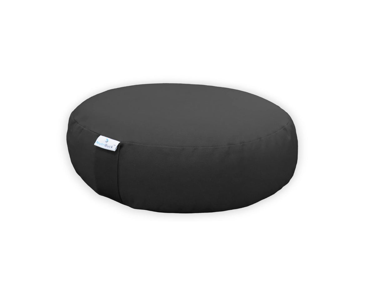 NutriBuck Buckwheat Zafu Round Shape Meditation Yoga Cushion Filled with Buckwheat Hulls, This Stylish Cushion Enhances Comfort,