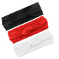 Nyamah Sales Baby Girls Elastic Headband/Hair Newborn Toddler/Cotton Turban Knotted Hairband Red, White, Black (Pack Of 3)